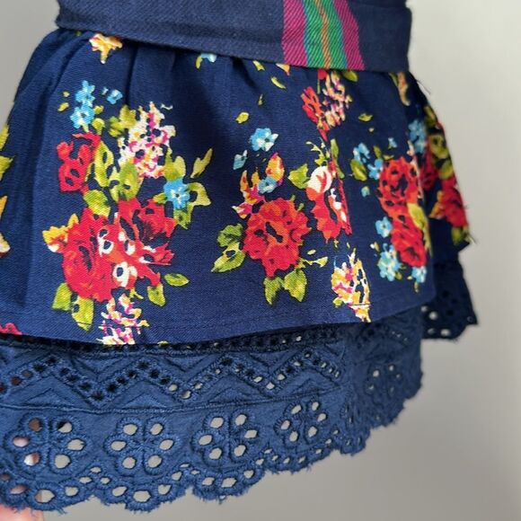 Anthropologie Bombey & Paisley Plaid Shirt Dress XL – Ruffle Sleeves 100% Cotton - Picture 7 of 12